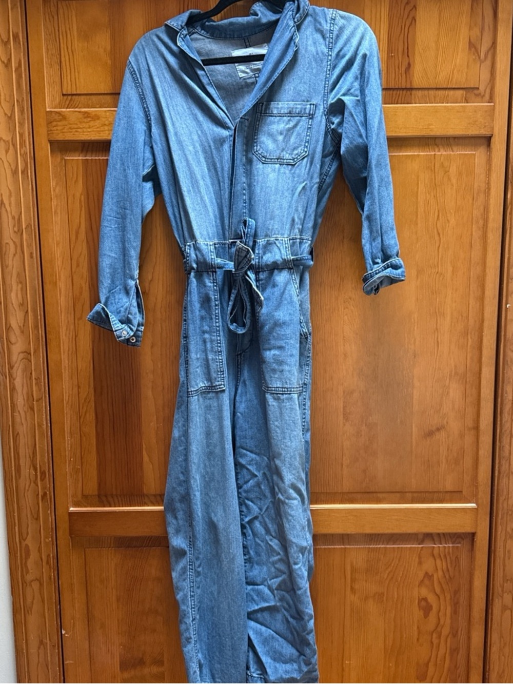 H&M Light Blue Denim Jumpsuit
